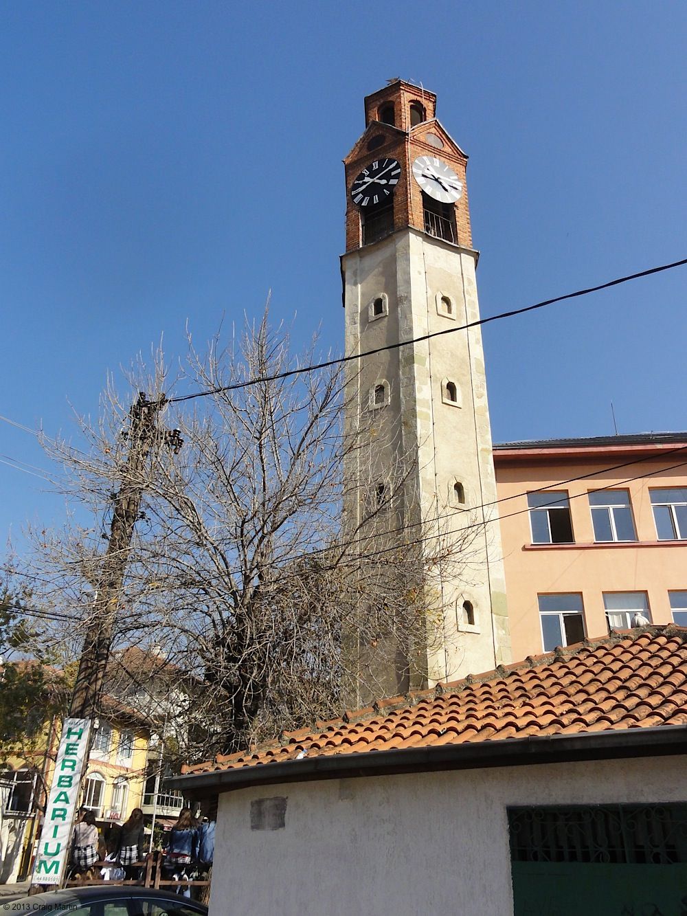 Pristina's iconic clocktower.