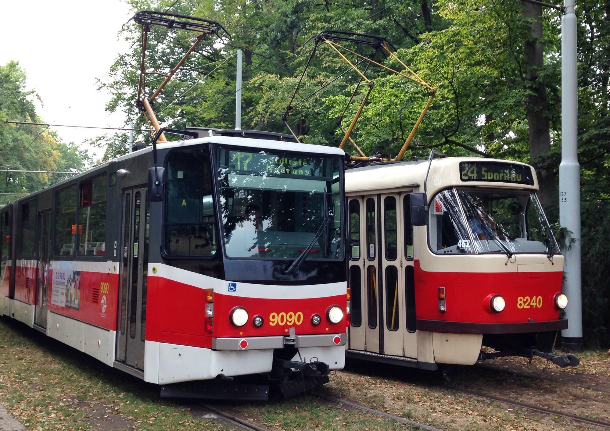 Prague trams: public transport in Prague is easy to use, but remember to validate your ticket.