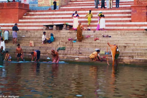 Washing in the Ganges, Varanasi India