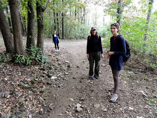 Hiking in the forests outside Padova with our Couchsurfing hosts.