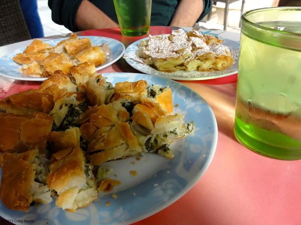 Delicious food on the Tastes of Thessaloniki food tour.