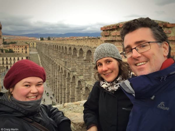 Christina's most recent visit to us, just last winter: we visited Segovia.