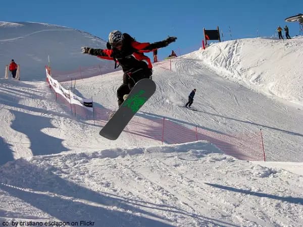 Snowboarder in Chamonix by cristiano esclapon