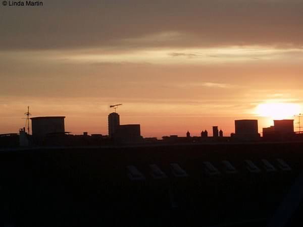 Sunset over Copenhagen denmark