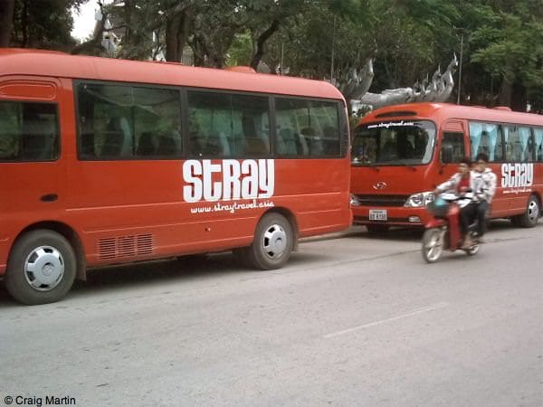 Two Stray buses in Luang Prabang, Laos