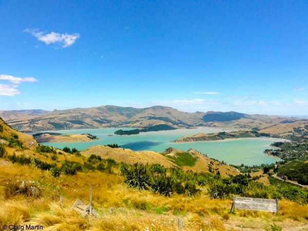 View from the Port Hills, Canterbury New Zealand