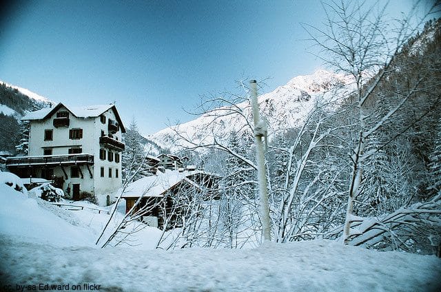 house in the snow - beautiful chamonix