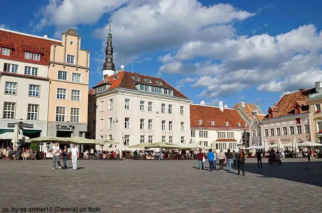 tallinn town square, estonia