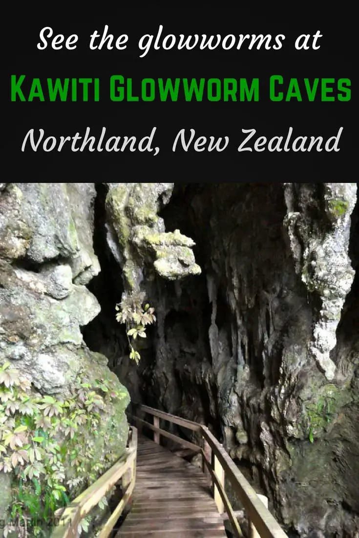 Kawiti glowworm caves Pinterest pin