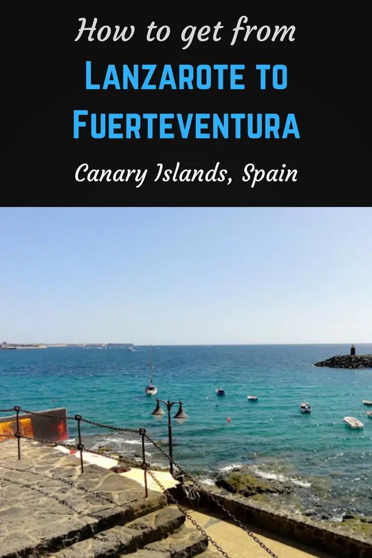 Lazarote to Fuerteventura Pinterest Pin