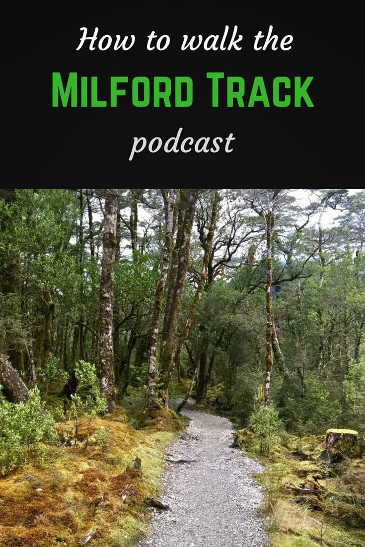 Milford track podcast pinterest pin