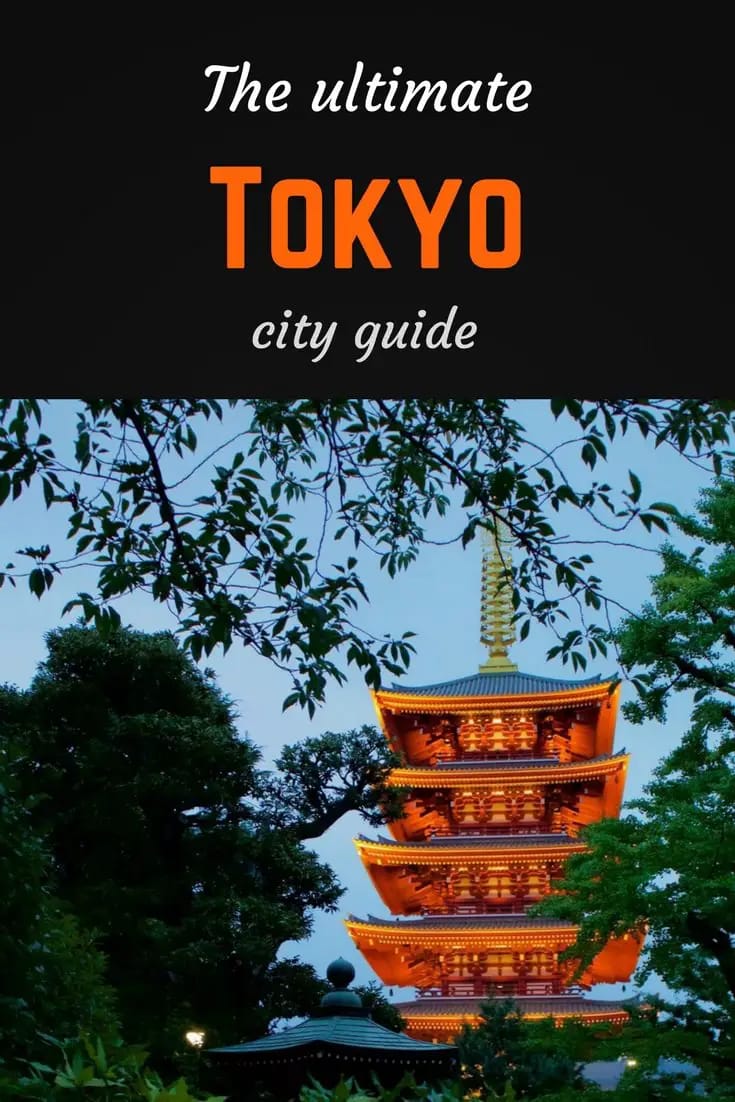 Tokyo city guide Pinterest pin