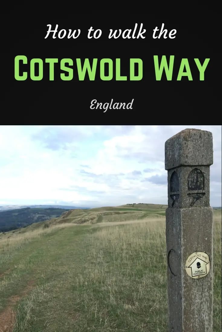 How to walk the Cotswold way Pinterest pin