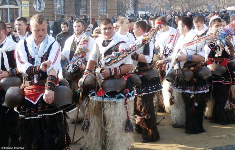 Parade at the International Festival of the Masquerade Games in Pernik, Bulgaria