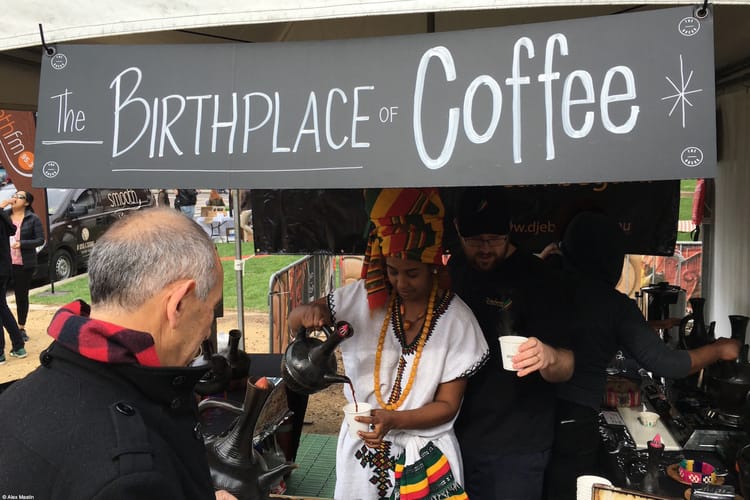 Ethiopian coffee at the Aroma festival Sydney