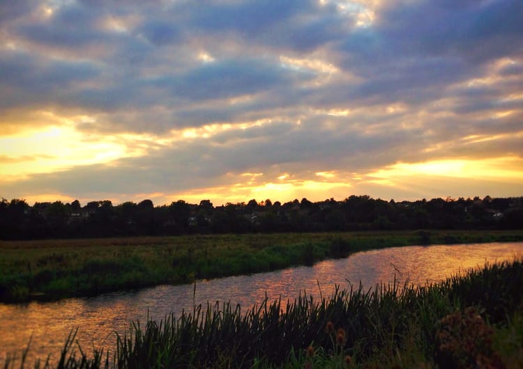 Oundle sunset river Nene UK