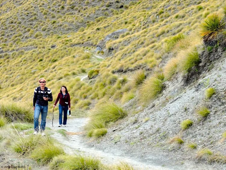 Trekking up the Roy's Peak track in New Zealand
