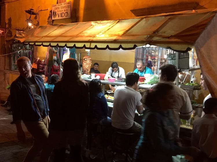 Taco stand in San Miguel de Allende Mexico