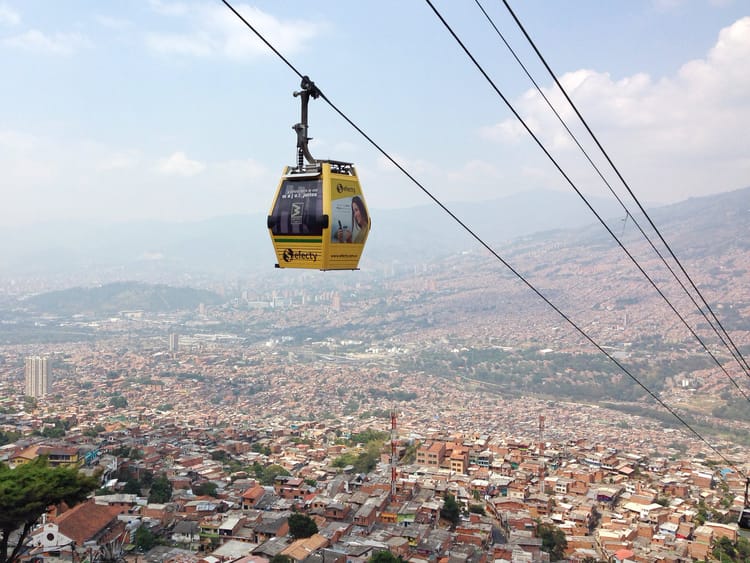 You can get great views of Medellin from above.