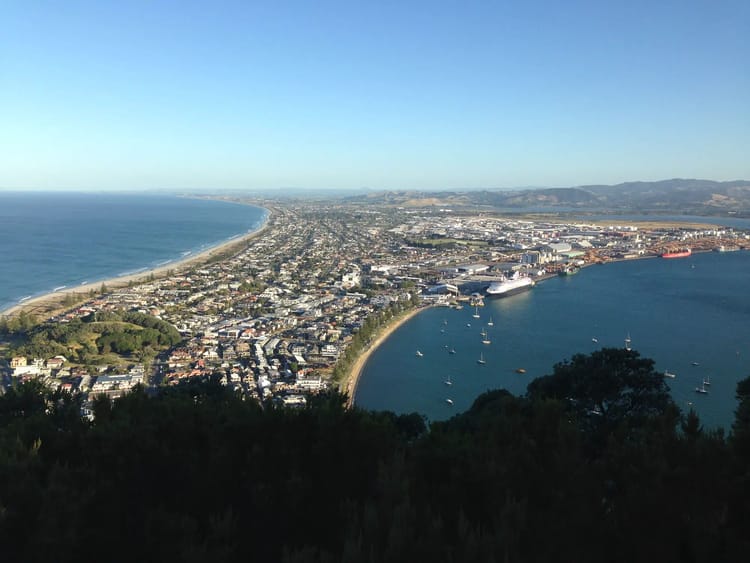 View from the top of Mt Maunganui, New Zealand