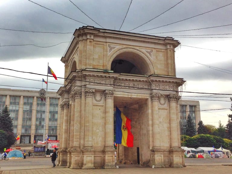 Victory arch in Chisinau Moldova