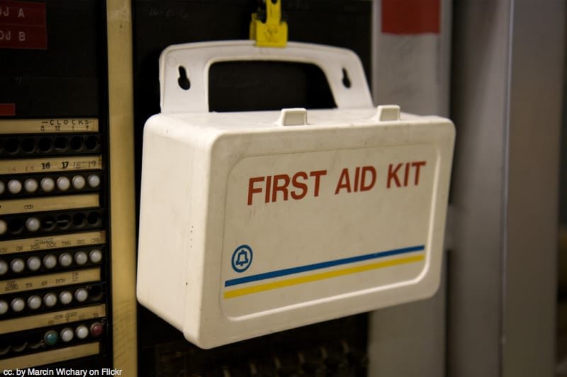 Get a first-aid kit and learn how to use it.