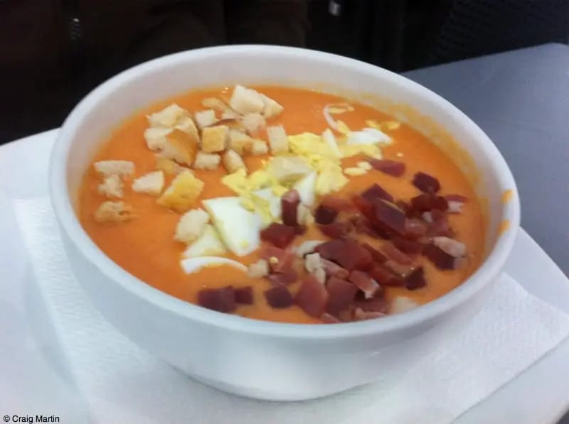 Salmorrejo is a refreshing, cold soup that you might be offered in the south.