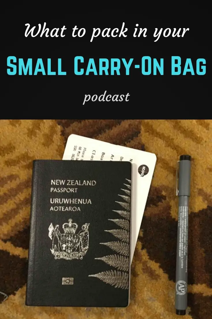 What to pack in your small carry-on bag Pinterest pin