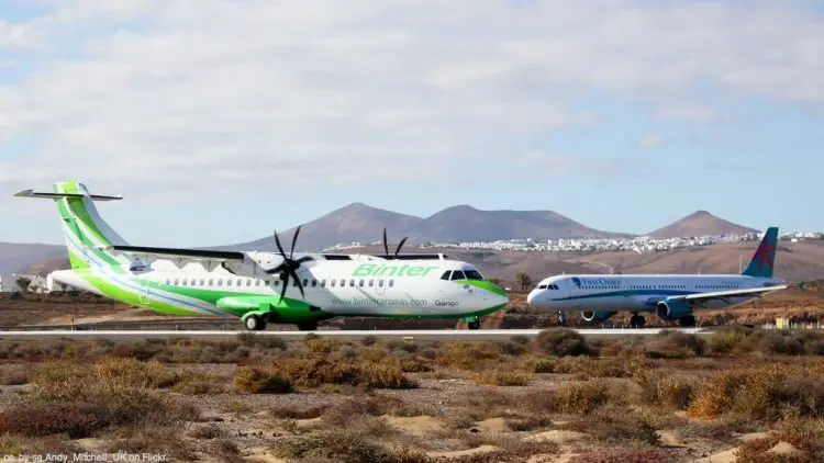 Planes at Lanzarote airport