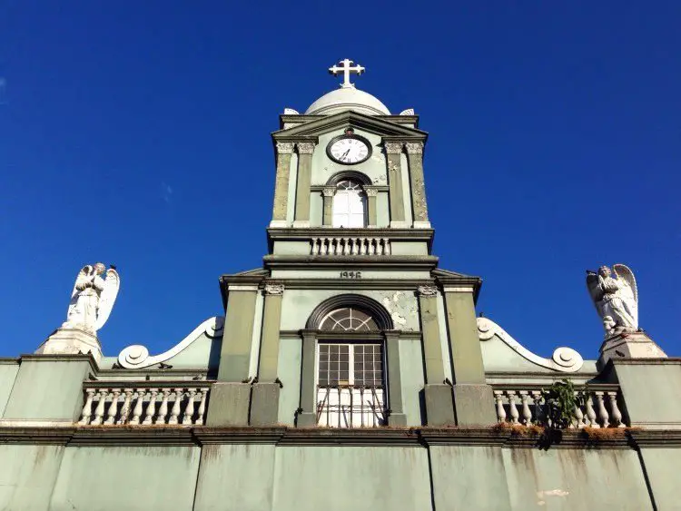 Green church in San Jose Costa Rica