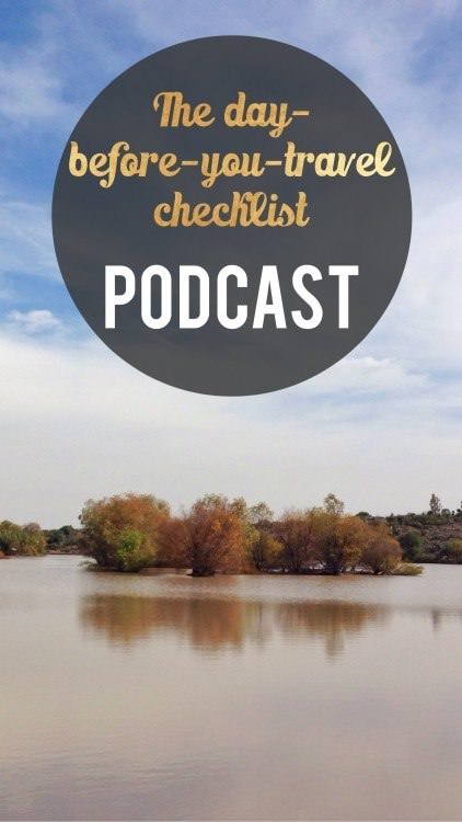 Day-before-you-travel podcast Pinterest pin