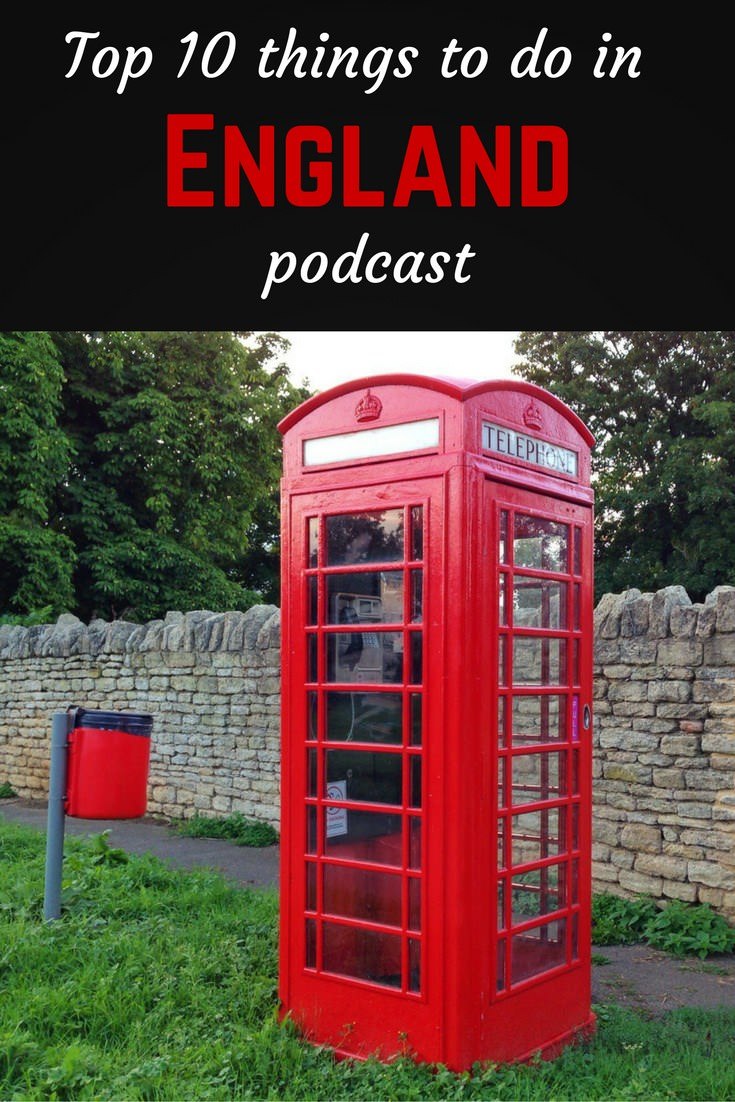 England podcast Pinterest pin