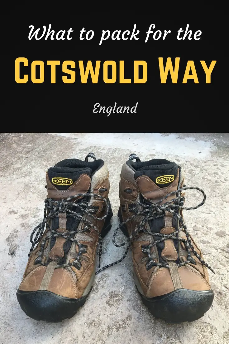 What to pack for the Cotswold way Pinterest pin