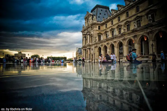 paris, france travel - reflections at the louvre